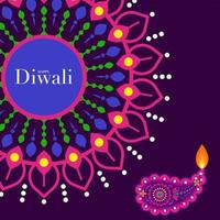 Happy Diwali, Deepavali or Dipavali the Indian festival Celebration flat design. vector