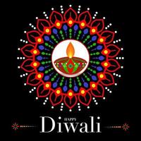 feliz diwali, deepavali o dipavali el diseño plano de la celebración del festival indio. vector