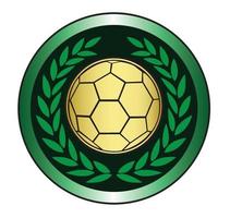 icono de balón de fútbol dorado vector