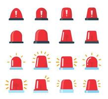 Emergency siren icon. Hazard warning light, ambulance route alarm vector