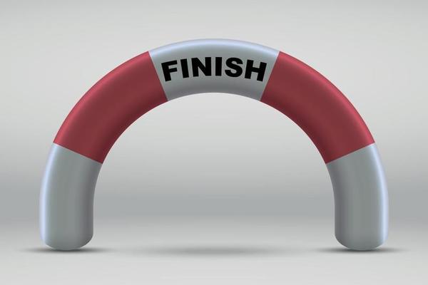 3D Inflatable finish line arch . Vector