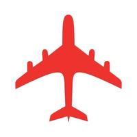 red plane over white background vector
