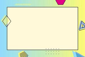 paper note with memphis element and gradient background vector