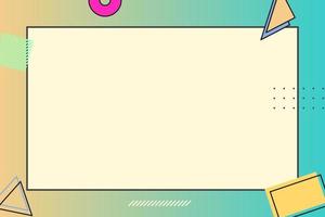 paper note with memphis element and gradient background vector