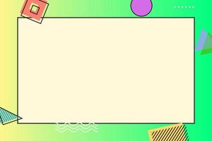 paper note with memphis element and gradient background vector