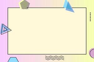 paper note with memphis element and gradient background vector