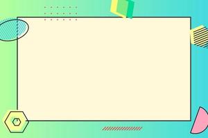 paper note with memphis element and gradient background vector