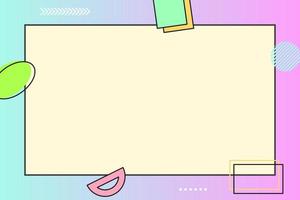 paper note with memphis element and gradient background vector