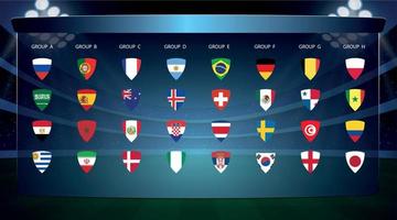 Football cup, all Groups . Vector