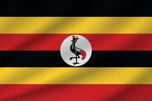 bandera nacional de uganda vector