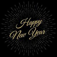 New Year card template vector