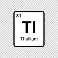 chemical element Thallium . Vector illustration