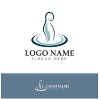 Spine diagnostics symbol logo template vector illustration design