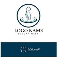 Spine diagnostics symbol logo template vector illustration design