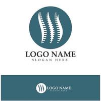 Spine diagnostics symbol logo template vector illustration design