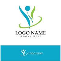 Spine diagnostics symbol logo template vector illustration design