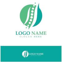 Spine diagnostics symbol logo template vector illustration design