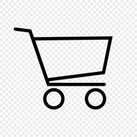 Ilustración de vector de icono de carrito de compras