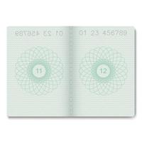 passport blank pages. vector