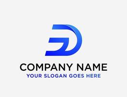 Simple letter GD or DG logo design template on white background. Suitable for any brand logo and etc. vector