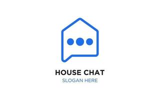 Simple chat house logo shape. Suitable for any branding logo design template etc. vector