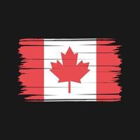 vector de pincel de bandera de canadá. bandera nacional