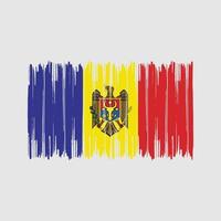 Moldova Flag Brush Strokes. National Flag vector