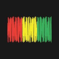 trazos de pincel de bandera de guinea. bandera nacional vector