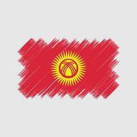 Kyrgyzstan Flag Brush. National Flag vector