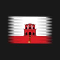 vector de bandera gibraltareña. bandera nacional