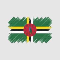 Dominica Flag Brush. National Flag vector