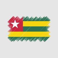 pincel de bandera togo. bandera nacional vector