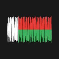 Madagascar Flag Brush Strokes. National Flag vector