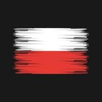 Poland Flag Brush. National Flag vector