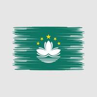 Macau Flag Brush. National Flag vector