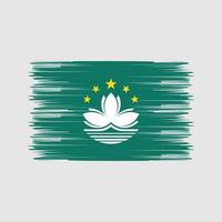 Macau Flag Brush. National Flag vector