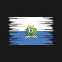 cepillo de bandera de san marino. bandera nacional vector