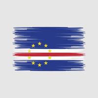 pincel de bandera de cabo verde. bandera nacional vector