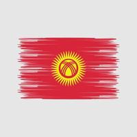 Kyrgyzstan Flag Brush. National Flag vector