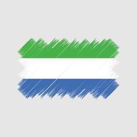 Sierra Leone Flag Brush. National Flag vector