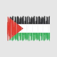 pinceladas de bandera palestina. bandera nacional vector