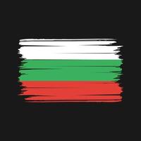 vector de pincel de bandera de bulgaria. bandera nacional