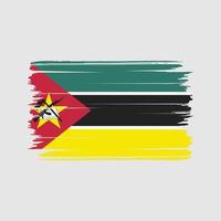 vector de pincel de bandera de mozambique. bandera nacional