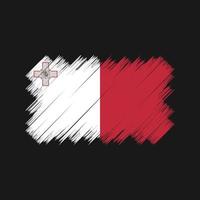 cepillo de bandera de malta. bandera nacional vector