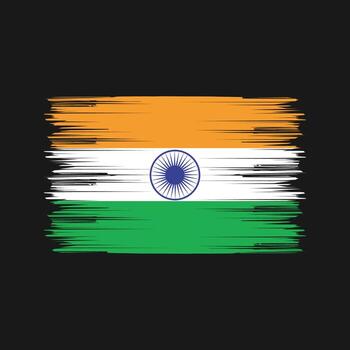 cepillo de la bandera india. bandera nacional vector