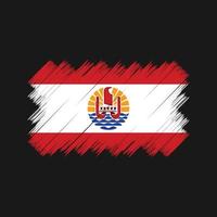 pincel de bandera de polinesia francesa. bandera nacional vector