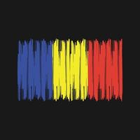 Romania Flag Brush Strokes. National Flag vector