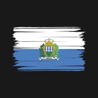 vector de pincel de bandera de san marino. bandera nacional