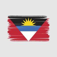 Antigua and Barbuda Flag Brush Vector. National Flag vector