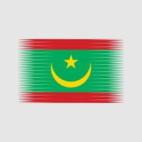 vector de la bandera de mauritania. bandera nacional